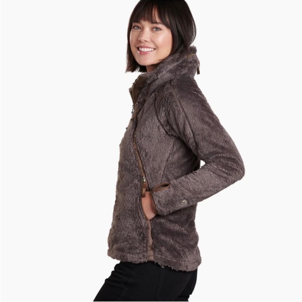 Kuhl | Green Warm Soft Fuzzy Fleece Flight Jacket S
